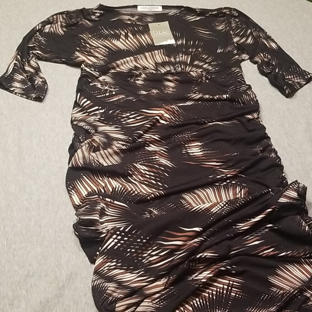 Size L Lilac Clothing Ruched Form Fit Maxi Dress